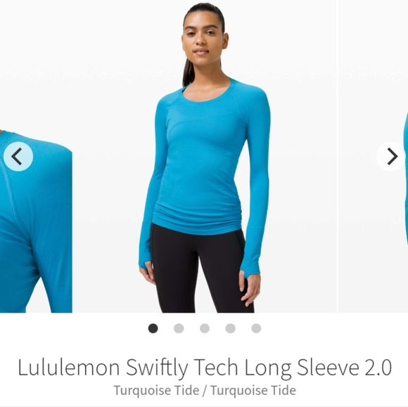 Lululemon Swiftly Tech Long Sleeved 2.0, Turquoise Tide, Size 6 - Picture 6 of 6